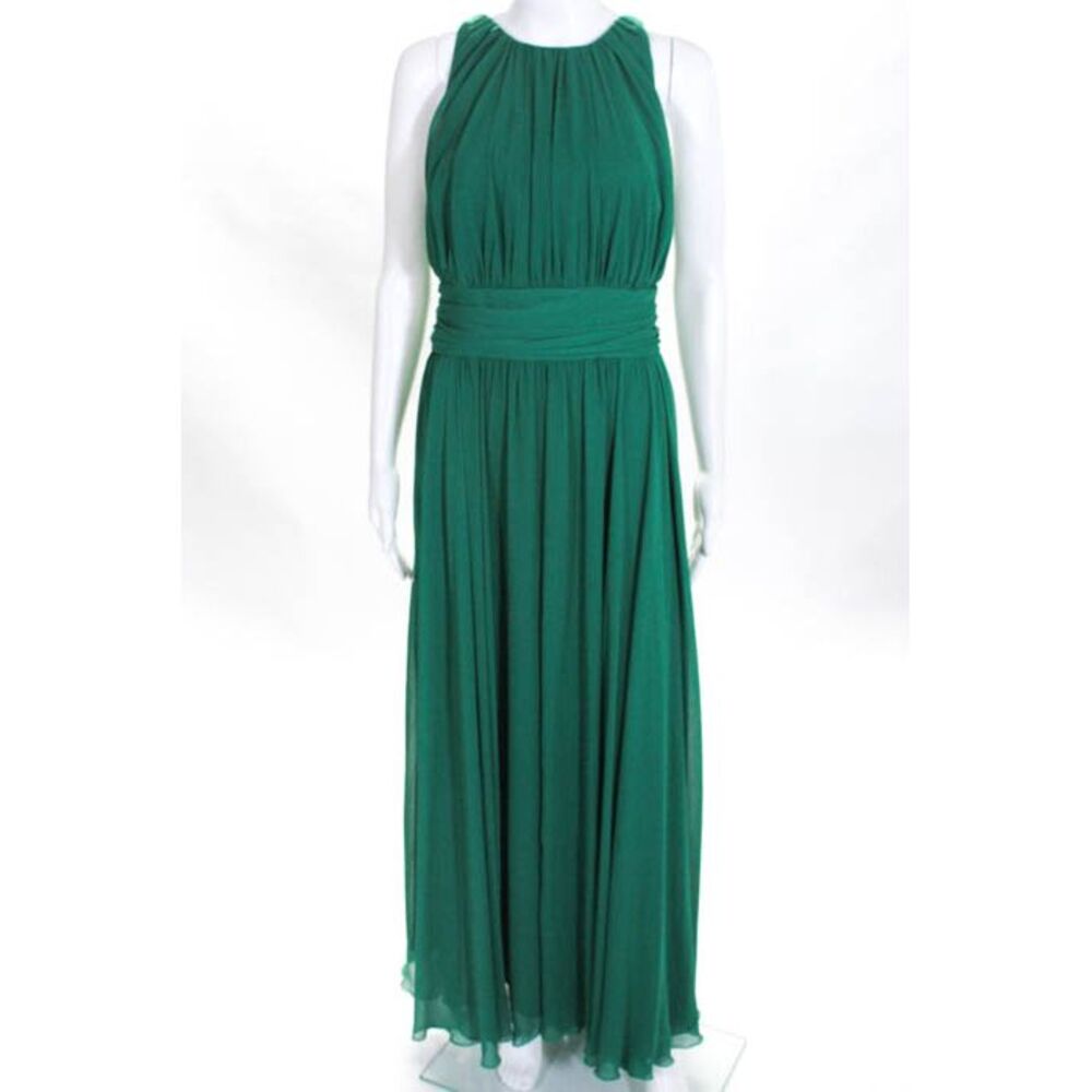 Badgley Mischka Green Fluorite Emerald Gala Gown Size 14 $740 10286492